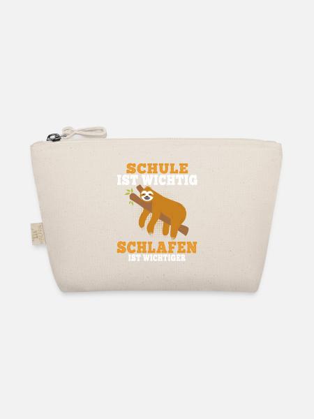 Faultier Schlafen ist wichtiger faul Faulenzer - Bio-Täschchen - Natur