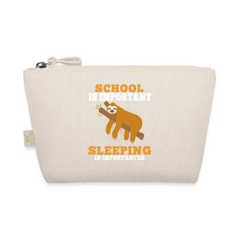 Sloth sleeping is more important lazy lazy - Organic Pouch - nature - Front