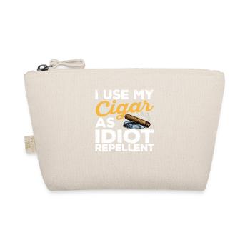 I use my cigar smoke as an idiot repellent - Organic Pouch - nature - Front