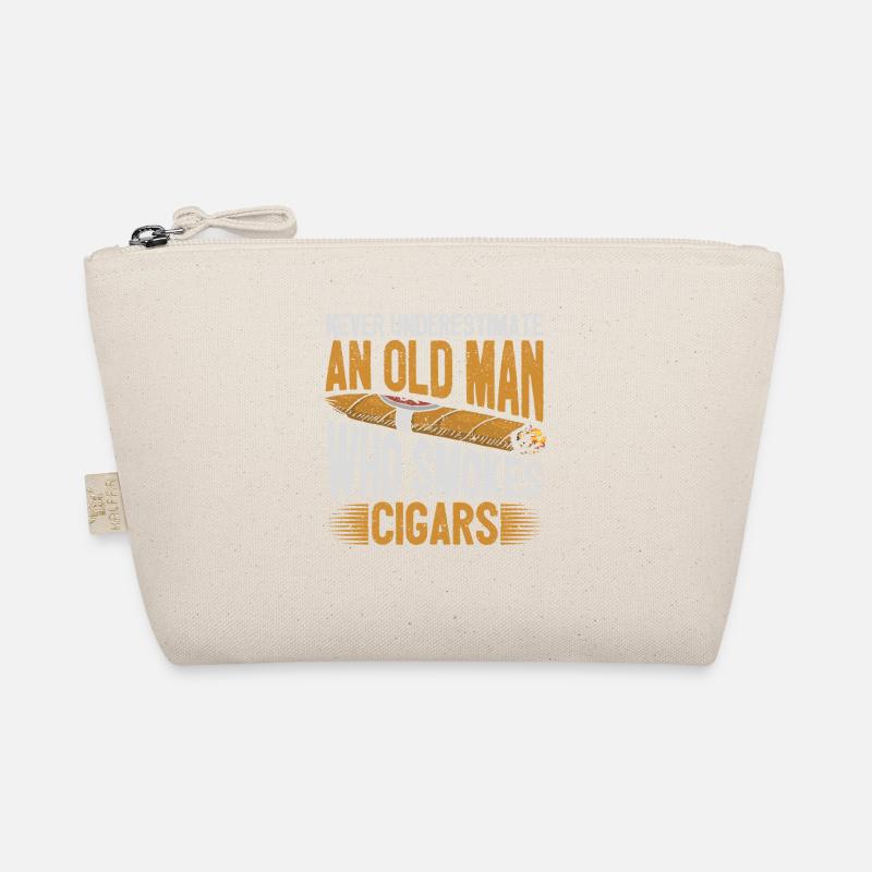 Never underestimate an old man who smokes Organic Pouch