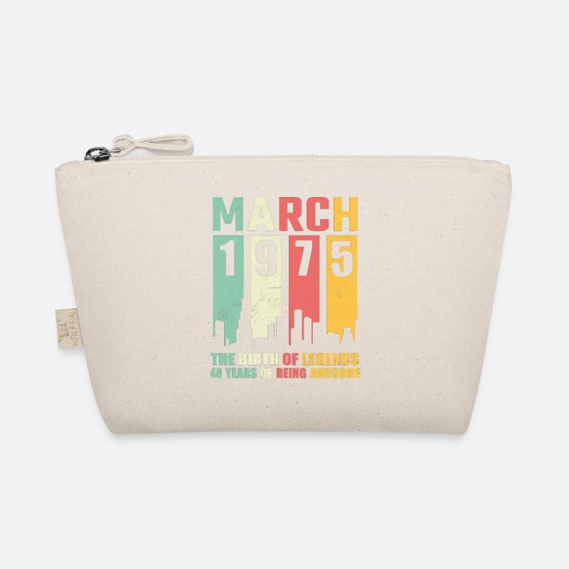 48th birthday March Born 1975 Gift idea Organic Pouch