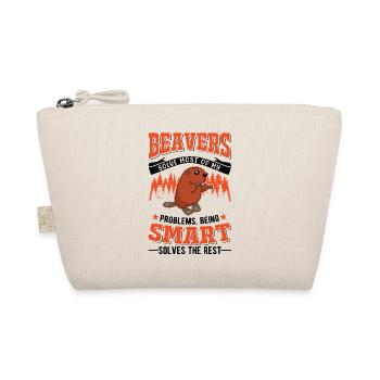 Beaver Gift Beaver Dam - Organic Pouch - nature - Front
