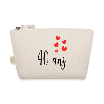 40 ANS. 40e ANNIVERSAIRE. ANNIVERSAIRE 40 ANS. 40 - Trousse biologique - nature - Devant