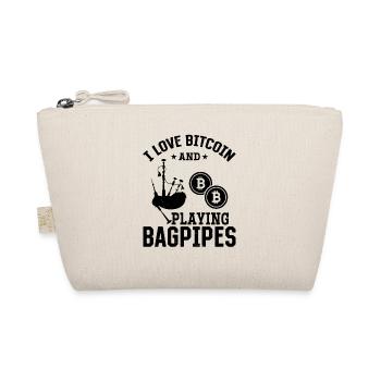 I Love Bitcoin And Playing Bagpipes - Bagpipe Play - Bio-Täschchen - Natur - Vorne
