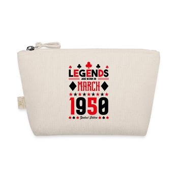 Geburtstagsgeschenk März 1950. Kartenspiele . - Bio-Täschchen - Natur - Vorne