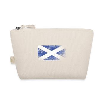Vintage Scottish Flag, Grunge Saltire - Organic Pouch - nature - Front