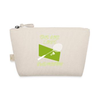 Girl Likes Badminton Hobby Sports Badminton Racket - Organic Pouch - nature - Front