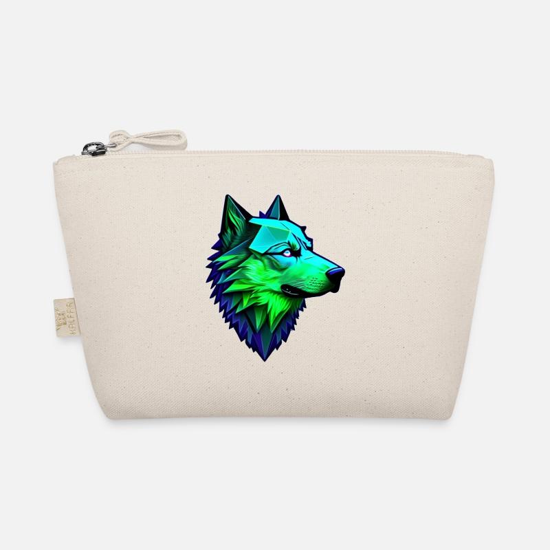 Wolf polygonal shape Organic Pouch