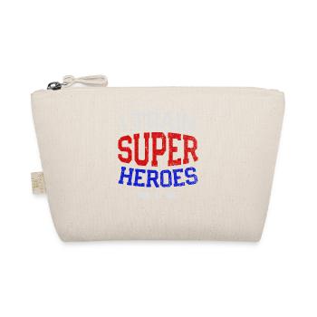 I Train Super Heroes Lehrer Krafttraining Fitness - Bio-Täschchen - Natur - Vorne