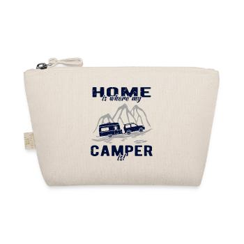 Wohnwagen Zuhause Camper - Bio-Täschchen - Natur - Vorne