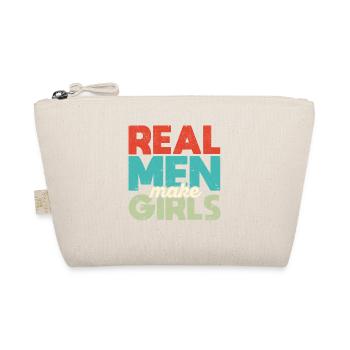 Les vrais hommes rendent les filles drôles de futur papa - Trousse biologique - nature - Devant