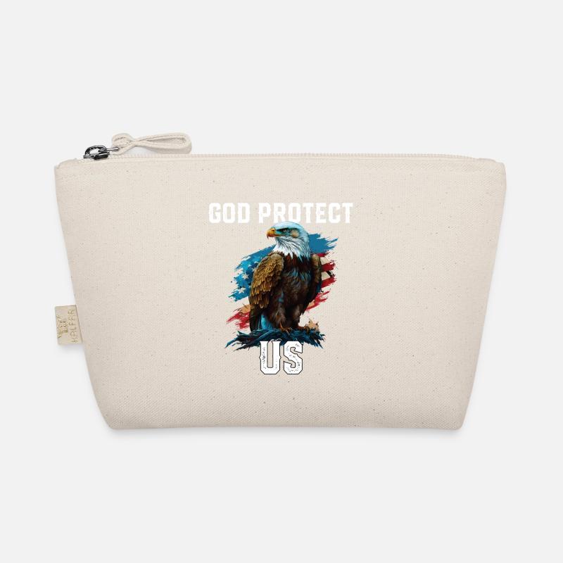 God Protect US American Bald Eagle Christian 4th Bio-Täschchen