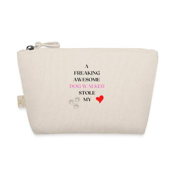 Dog Walker Valentines Funny Red Heart - Trousse biologique - nature - Devant