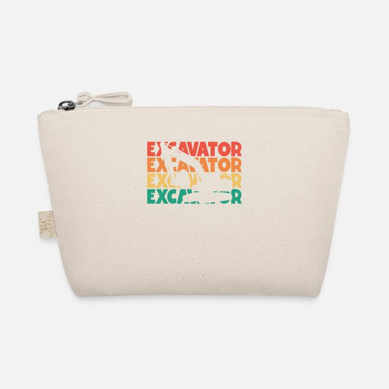 Excavatrice Retro Text Excavatrice à cycle d’utilisation grue sur chenilles Trousse biologique