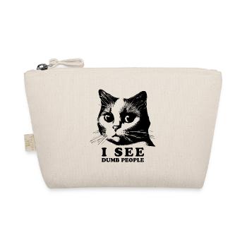 Cat Humor | I See Dumb People - Organic Pouch - nature - Front