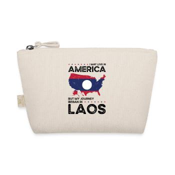 Born Laotian Laos American USA Citizenship - Organic Pouch - nature - Front