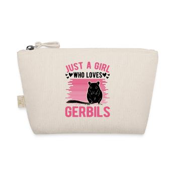 Just a Girl Who loves Gerbil's Girl Gerbil Gerbil - Organic Pouch - nature - Front