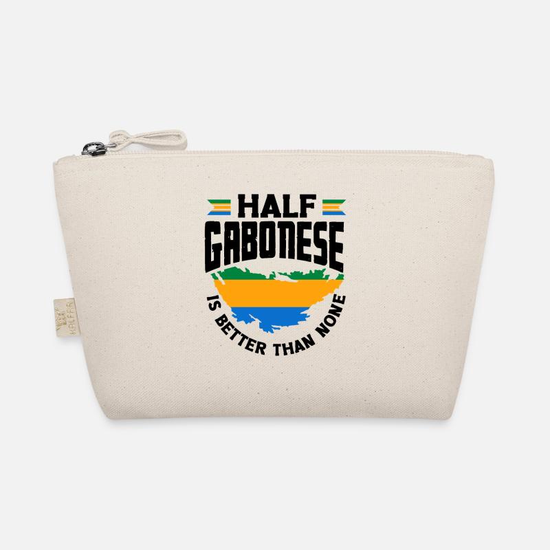 Gabonese Gabon Gabonese Flag Half Gabonese Funny Organic Pouch
