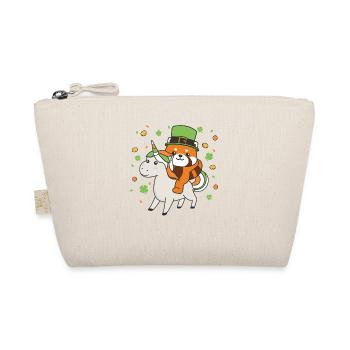 Red Panda with Unicorn St. Patrick's Day Ireland - Organic Pouch - nature - Front