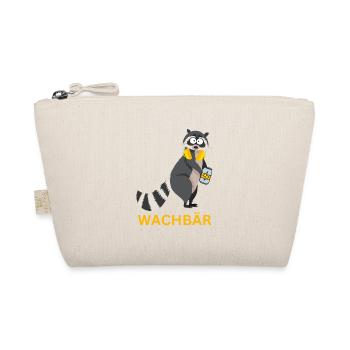 Wachbär Design für Techno und Raver Fans - Bio-Täschchen - Natur - Vorne