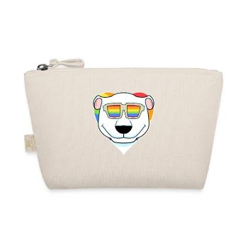 Arc-en-ciel - Ours polaire avec lunettes - Trousse biologique - nature - Devant