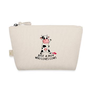 Cow Love Young Son Gift - Organic Pouch - nature - Front