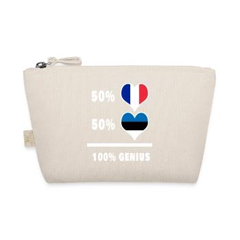 Estonie et France 100% génial Design de drapeau - Trousse biologique - nature - Devant