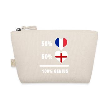England and France 100% awesome flags - Organic Pouch - nature - Front