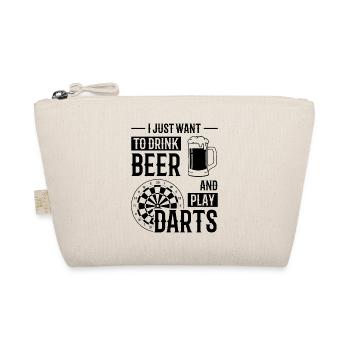 I Just Want To Drink Beer And Play Darts Darting D - Organic Pouch - nature - Front