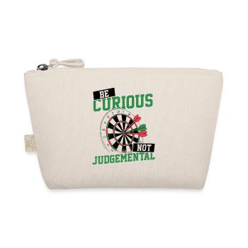 Be Curious No Judgemental Dart Player Darts Bullse - Organic Pouch - nature - Front