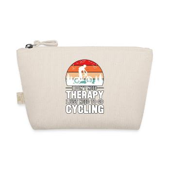 Ich brauche keine Therapie, ich muss nur Fahrrad fahren - Bio-Täschchen - Natur - Vorne