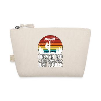 Lineman Dad Like A Normal Father's Day Electrician - Organic Pouch - nature - Front