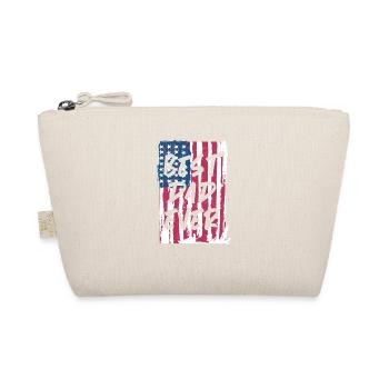 Best Father Ever with American - Organic Pouch - nature - Front