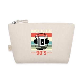 Walkman Back to the 90s - Geschenkidee - Bio-Täschchen - Natur - Vorne