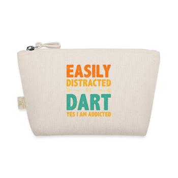 Easily Distracted By Dart Yes I'm Addicted Dart Pl - Organic Pouch - nature - Front