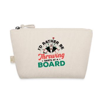 I'd Rather Be Throwing Darts And Board Dartplayer - Organic Pouch - nature - Front
