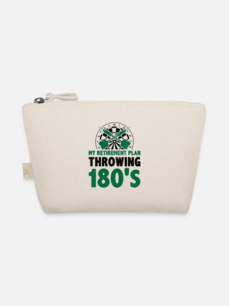 My Retirement Plan Scoring Dart Player Darting Tri - Organic Pouch - nature - Front