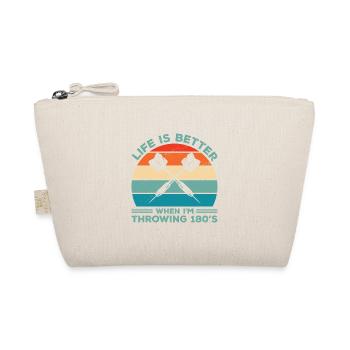 Life Is Better When I'm Throwing 180s Darting Dart - Organic Pouch - nature - Front
