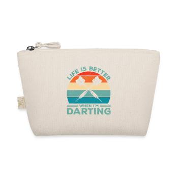 Life Is Better When I'm Throwing Darts Darting Dar - Organic Pouch - nature - Front