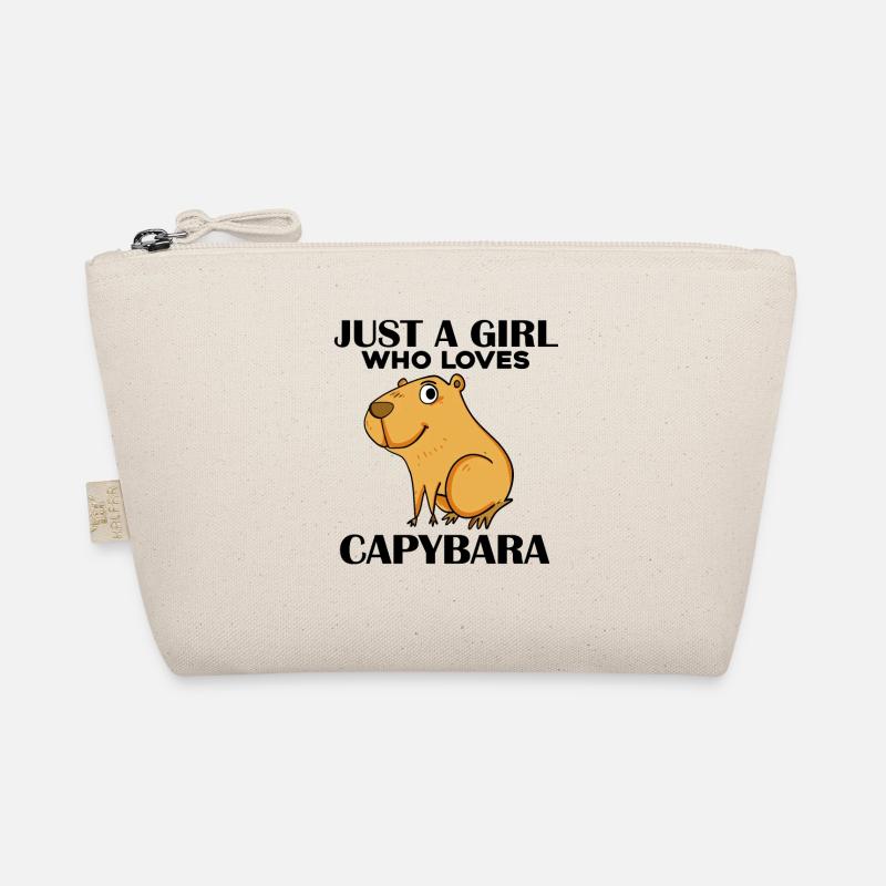 Capybara Mädchen Spruch Bio-Täschchen