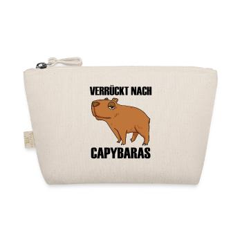 Capybara Wasserschwein Geschenk - Bio-Täschchen - Natur - Vorne