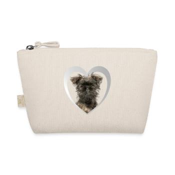 Affenpinscher Herz - I Love Affenpinscher - Organic Pouch - nature - Front