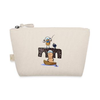 Moin maritime Peanuts Angler Sailor Captain Ahoy - Organic Pouch - nature - Front