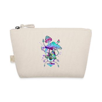 Trippy Neon Psychedelic Mushrooms - Bio-Täschchen - Natur - Vorne