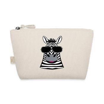 Zebra mit Sonnenbrille - Bio-Täschchen - Natur - Vorne