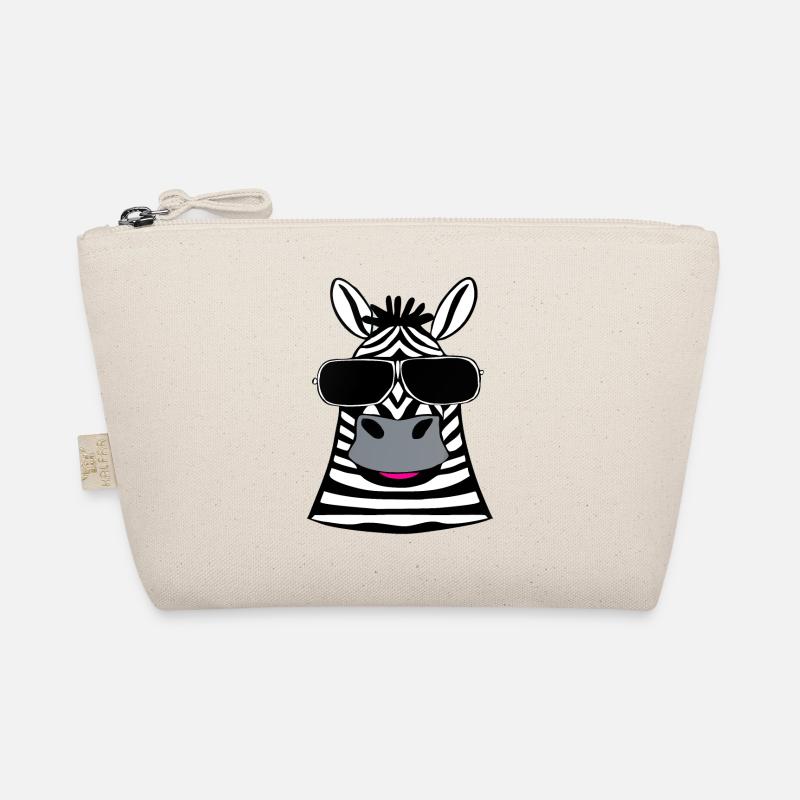Zebra mit Sonnenbrille Bio-Täschchen