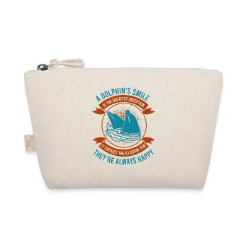 A DOLPHINS SMILE THEY ARE ALWAYS HAPPY - Organic Pouch - nature - Front