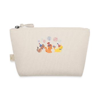 Fourth July 4 American flag Meowica cats - Organic Pouch - nature - Front