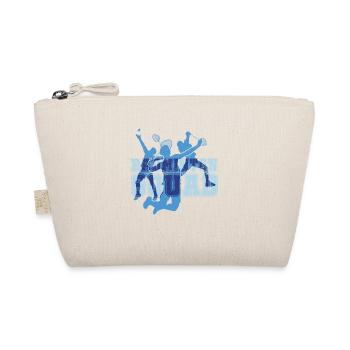 Funny Badminton Player Squad Badminton Racket - Organic Pouch - nature - Front