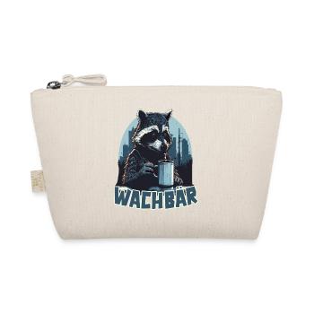 Wachbär Waschbär Motiv Köstüm Bild Mode Rave - Bio-Täschchen - Natur - Vorne